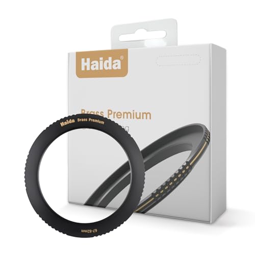 Haida Step-Up-Ring, 72 mm auf 82 mm, Messing-Adapter, 62–82 mm Step-Up-Ring für Filter