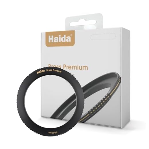 Haida Step-Up-Ring, 77 mm auf 82 mm, Messing-Adapter, 62–82 mm Step-Up-Ring für Filter
