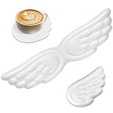 Angel Wing Wrist Rest,Cute Wrist Rest for Keyboard and Mouse,Hand Rests Set Include Ergonomic Keyboard & Mouse Hand Rest and Coaster,Filled Resilient Memory Foam,for Work,Study,Gaming (White)