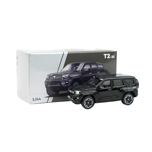 Modelo de coche escala 1:64 de metal negro para juguetes y hobbies de vehículos