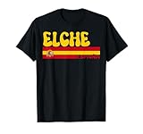 Retro Elche Ciudad España Vintage Estética Vacaciones de Verano Camiseta