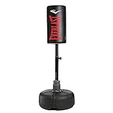 Everlast Omniflex Freestanding Rounded Fitness Training Adjustable Boxing and MMA Core Punching Heavy Bag for Indoor, Black/Red