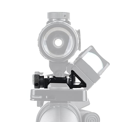 QIRUIMY 45 Degree Offset Mount, 4 Slots Offset Picatinny Rail Mount for Flashlights and Rifle Laser Red Dot Sights, Airsoft Picatinny Rail Accessories