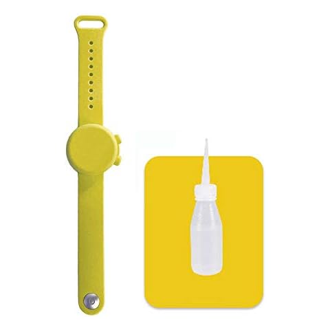 Sterilized Silicone Bracelet Multi-functional And Convenient Wristband Hand Sanitizer For Adults Kids Yellow Cover