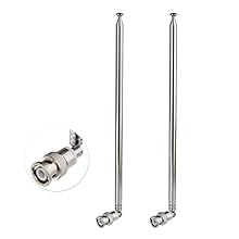 Frequency Range: 25MHz - 1200MHz; Compatible with: CB Radio, Police Radio Scanner, Ham Radio, Two Way Radio, Amateur Radio Transceiver,, Wireless Microphone System, Frequency Counter; VSWR: < 2.0; Impedance: 50 ohm; Antenna Connector: BNC Male Connec...