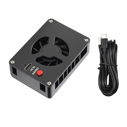 Andoer Enfriador de Cámara, Disipación de Calor Rápida, Ventilador Cámara Conductor SEM Silencioso para Refrigeración, 2 Velocidades, Ajustable (Negra)