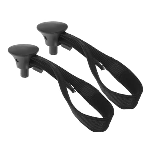 Muñequeras negras de trekking PRETYZOOM juego de 2 correas ajustables de poliéster para bastones