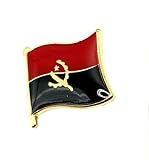 Pin de bandera de país africano de Angola Africa, Metal