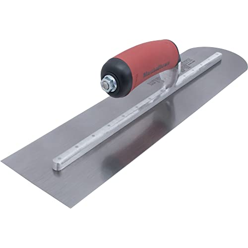 MARSHALLTOWN 14 x 4 inch Rounded Front High Carbon Steel Finishing Trowel, Concrete Tools, DuraSoft Handle, XtraLite Mount, MXS64RED - Image 3