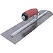 MARSHALLTOWN 14 x 4 inch Rounded Front High Carbon Steel Finishing Trowel, Concrete Tools, DuraSoft Handle, XtraLite Mount, MXS64RED