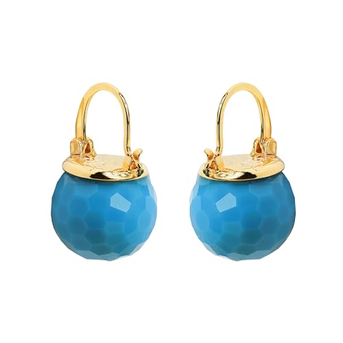 Image of Crystal Earrings for Women, Sparkly Austrian Crystal Disco Ball Earrings, 18K Gold Plated Post Drop Earrings with Colorful Spheres, Hypoallergenic & Lightweight, Ideal Gift for Her