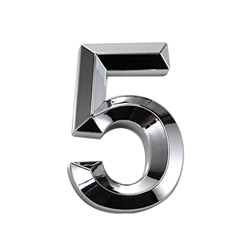nanlyiau 2.8in 3D Mailbox Numbers house numbers Adhesive door number Waterproof Address Numbers front door number Stickers for House Mailbox home address numerals (YX silvery 5)