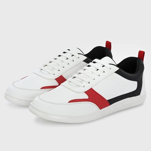 Image of Centrino Retro Sneakers for Men | Shoes for Man Stylish | Color Block Lace-Up Casual Canvas Walking Shoes | Cushioned Insole | Lightweight Comfortable Breathable | Anti-Skid | Trendy Mens Sneakers (6580)