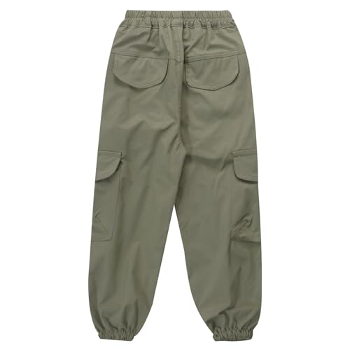 Boys Cargo Pants Elastic Waist Loose Jogging Bottoms Casual Trousers School Uniform3