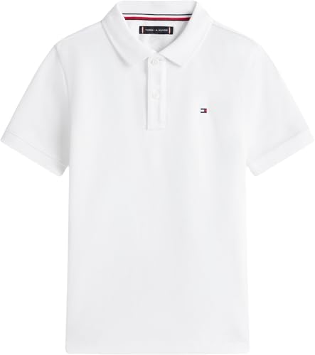 Tommy Hilfiger Jungen S/S Polos, Weiß (Weiß), 12 Jahre