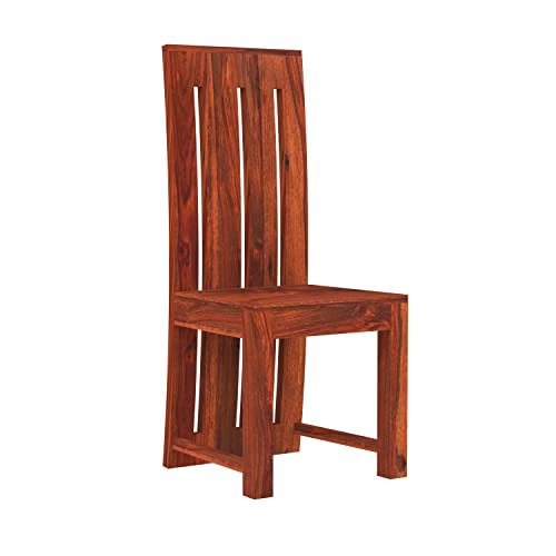Image of Poster Wooden Dining Chairs Set of 2 for Kitchen & Dining Room, Two Seats, Solid Sheesham Wood, Honey Finish