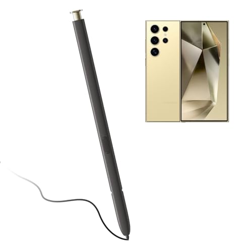 Galaxy S24 Ultra S Pen (WithBluetooth) 4096 Pressure Sensor Replacement for Samsung Galaxy S24 Ultra 5G All Versions Touch Stylus Pen with 5 Tips/Nibs (Yellow)