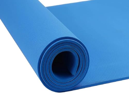 Image of Eco-Friendly Non-Slip Yoga Mat 4mm - Anti-Skid Exercise Mat for Home, Gym, Outdoor Workouts | Meditation, Yoga Asanas, Fitness | Yoga Mat for Men, Women & Kids - Multicolor ( Color may vary as per availability ) (Blure, 4 mm)