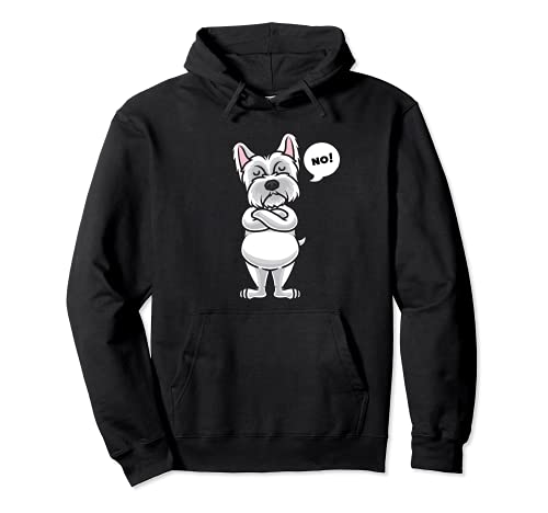 Stubborn West Highland White Terrier Dog funny Pullover Hoodie, Black
