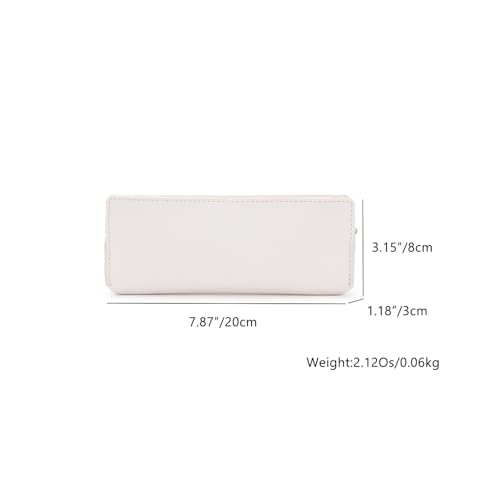 Image of Pencil Case Lightweight and Durable Ideal Pencil Pouch (Beige,Faux leather)