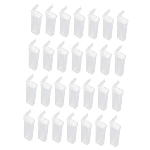 FUNOMOCYA 50pcs Slide Box Microscope Slide Holder Microscope Stage Slide Laboratory Tool Glassine Pathological Slide Storage Slides Microscope Slide Tray Slide Case Pp. White