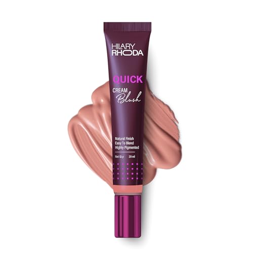 Hilary Rhoda Quick Cream Blush | Mauve | Long-Lasting & Buildable Liquid Blush | Highly Pigmented | Lightweight & Easy to Blend | For All Skin Types | (Mauve Madness) - 20ml