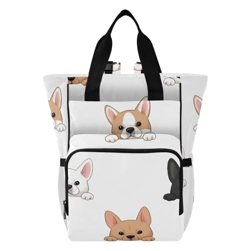 OWFKAY Baby-Wickeltasche Rucksack mit Hundemotiv