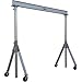 Vestil AHA-2-8-12 Aluminum Adjustable Height Gantry Crane with Glass Filled Nylon Casters 8 Ft. Wide x 12 Ft. Max Usable Height 2,000 Lb. Capacity Silver