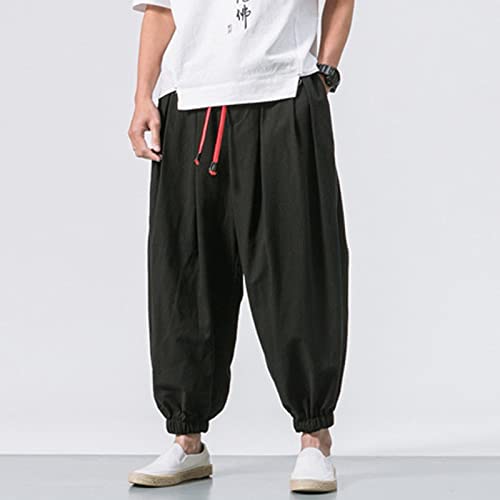 Hippie Pants Mens Hip Hop Harem Baggy Drop Crotch Wide Leg Joggers Summer Casual Loose Boho Hippie Yoga Beach Pants4
