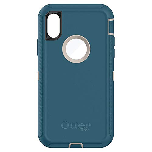 OtterBox DEFENDER SERIES SCREENLESS Case Case for iPhone Xs & iPhone X - Retail Packaging - BIG SUR (PALE BEIGE/CORSAIR)