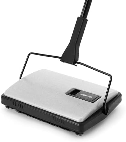 CLEANHOME Carpet Sweeper Manual Cordless - Non-Electric Push Swee...