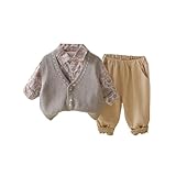 [YJSO] 男の子 フォーマルスーツ 子供服 キッズ セットアップ 入園式 卒園式 スーツ 赤ちゃん グレー 上下セット ベビーパンツ 入園 子ども服 入学スーツ 入学式 卒業式 七五三 初節句 お宮参り お誕生日 100 パーティー 結婚式 発表会 ベビー服