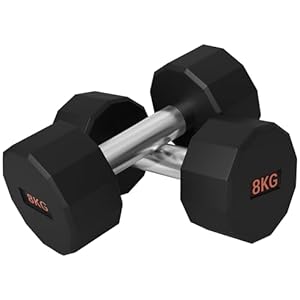 SPORTNOW 2 x 2kg/2 x 4kg/2 x 6kg/2 x 8kg/2 x 10kg/2 x 12kg Dumbbells Set, Hand Weights Pair with 12-Sided Shape and Non-Slip Grip for Men Women Home Gym Workout
