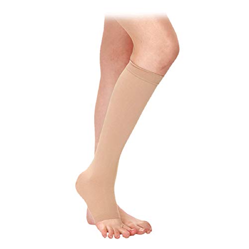 Image of Medical Compression Knee High Class II Pair Stockings for Varicose Veins, Blood Pools, Congestion, Spider Veins, DVT, Lymphedema for Men and Women (Medium)