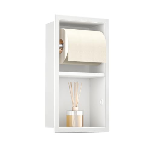 Bernkot Unterputz-Toilettenpapierhalter Edelstahl, WC Badezimmerschrank mit...