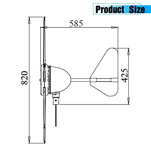 JANEFLY 300W 6 Blades Wind Turbines Generator Wind Solar Hybrids Wind Generator Kit Household 12/24V Wind Turbines Generator Kit,12v - Image 5