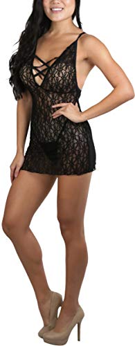 Image of ToBeInStyle Women's Stretch See Through Fishnet Novelty Mini Rave Party Dress