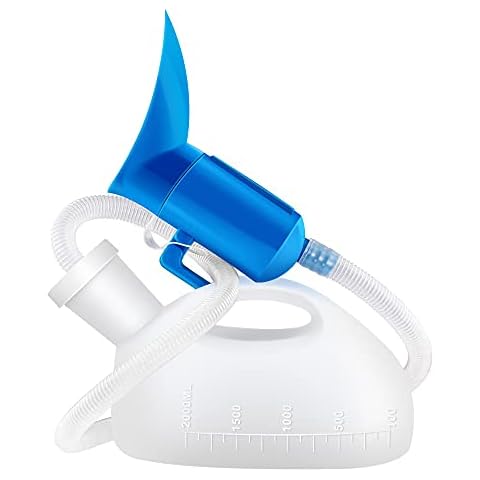 Portable Urinals for Women, OOCOME Female Urinal Spill Proof Reusable Urine Bottles Potty Pee Bottle 2000ml for Adults Elderly Car Travel Camping Cover