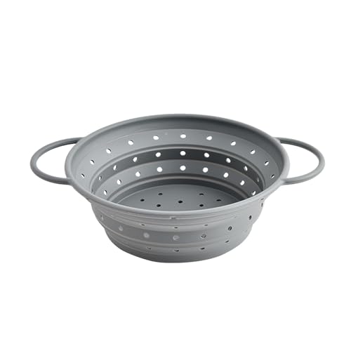 シリコンザル、シリコンキッチンストレーナー | 食品ストレーナー ソフト折りたたみキッチンザル ハンドル付き | ソフト折りたたみ多用途パスタストレーナー水切りバスケットシンクザル