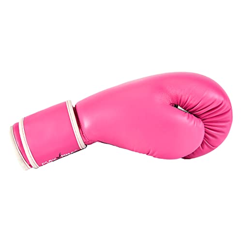 Maxxmma Pro Style Boxing Gloves For Men & Women, Training Heavy Bag Workout Mitts Muay Thai Sparring Kickboxing Punching Bagwork Fight Gloves (Pink, 10 Oz.) #TOP2