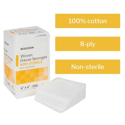 McKesson Woven Gauze Sponges, 8-Ply, Non-Sterile, Cotton, 4 x 4 in, 1 pk - image 4