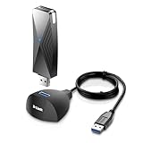 D-Link USB WiFi 6 Adapter AX1800 USB 3.0 Dual Band Long Range MU-MIMO Wireless Internet Network for Desktop PC Laptop Windows (DWA-X1850-B1-CA)