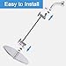 Adjustable Shower Head Extension Arm, Metal Shower Arm Extender for Fixed and Handheld Shower Head, Height & Angle Adjustable (Chrome)