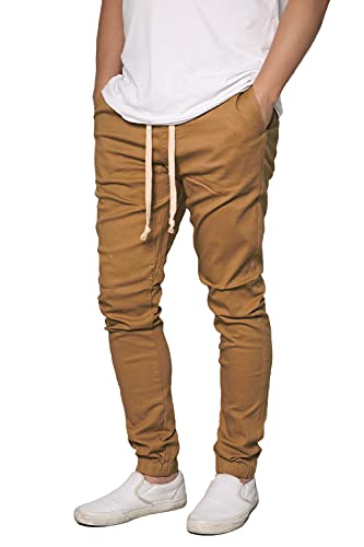 URBANJ Men's Twill Skinny Fit Jogger Pants
