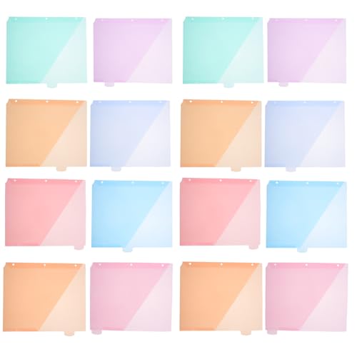 Intercalaires classeur A4 plastique coloré avec onglets et pochettes de rangement