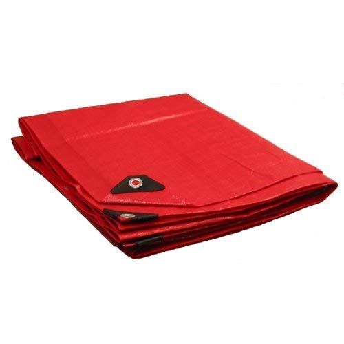 20' x 24' Heavy Duty Premium Red Poly Tarp 12 Mil Thickness …