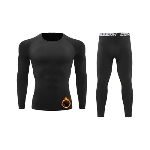 JOYWEST Kids Boys Thermal Underwear Set for Kids Toddler Winter Fleece Lined Base Layer Top Bottom Long Johns for Cold Winter