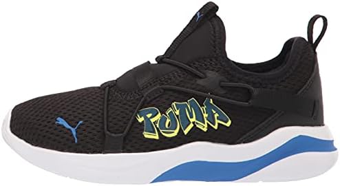 PUMA Kids SOFTRIDE Rift Slip On Running Shoe, Black-Nebulas Blue-Nrgy Yellow-Intense Blue, 7 US Unisex Toddler | Image 7