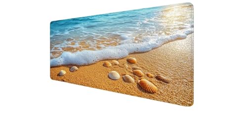 Tapis de souris XXL 1000x400x3 mm plage coquille pour PC et ordinateur portable