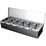 CAKEEYUM Pizza-Topping-Station, 18 x 4 x 6, 6 Fächer...